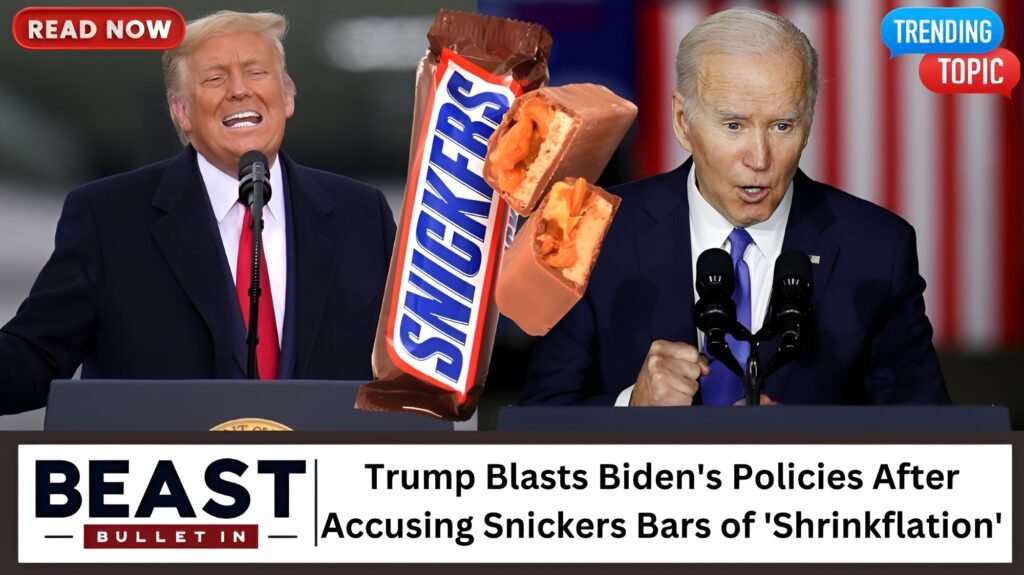 Trump Blasts Biden's Policies After Accusing Snickers Bars of 'Shrinkflation'