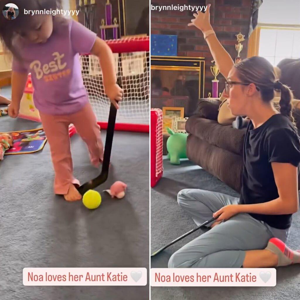 Johnny Gaudreau Daughter Noa Shows Off Hockey Skills in Cute Video With Johnny Sister Katie 04 1XELDI